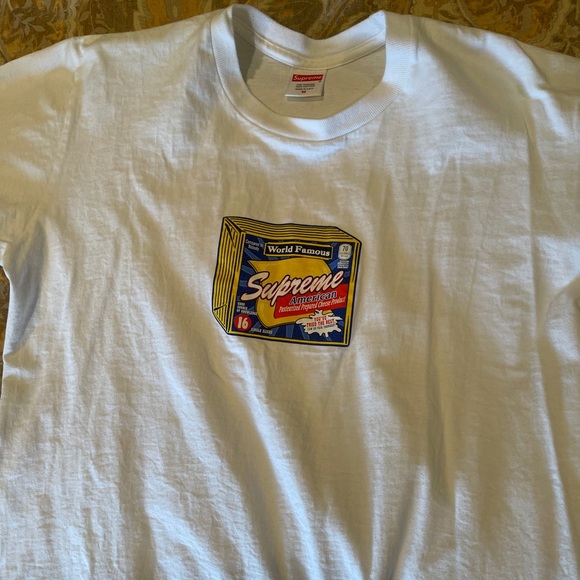 Supreme Other - Supreme cheese white tee shirt FW19